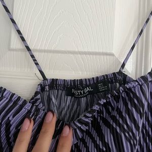 nasty gal purple zebra tank